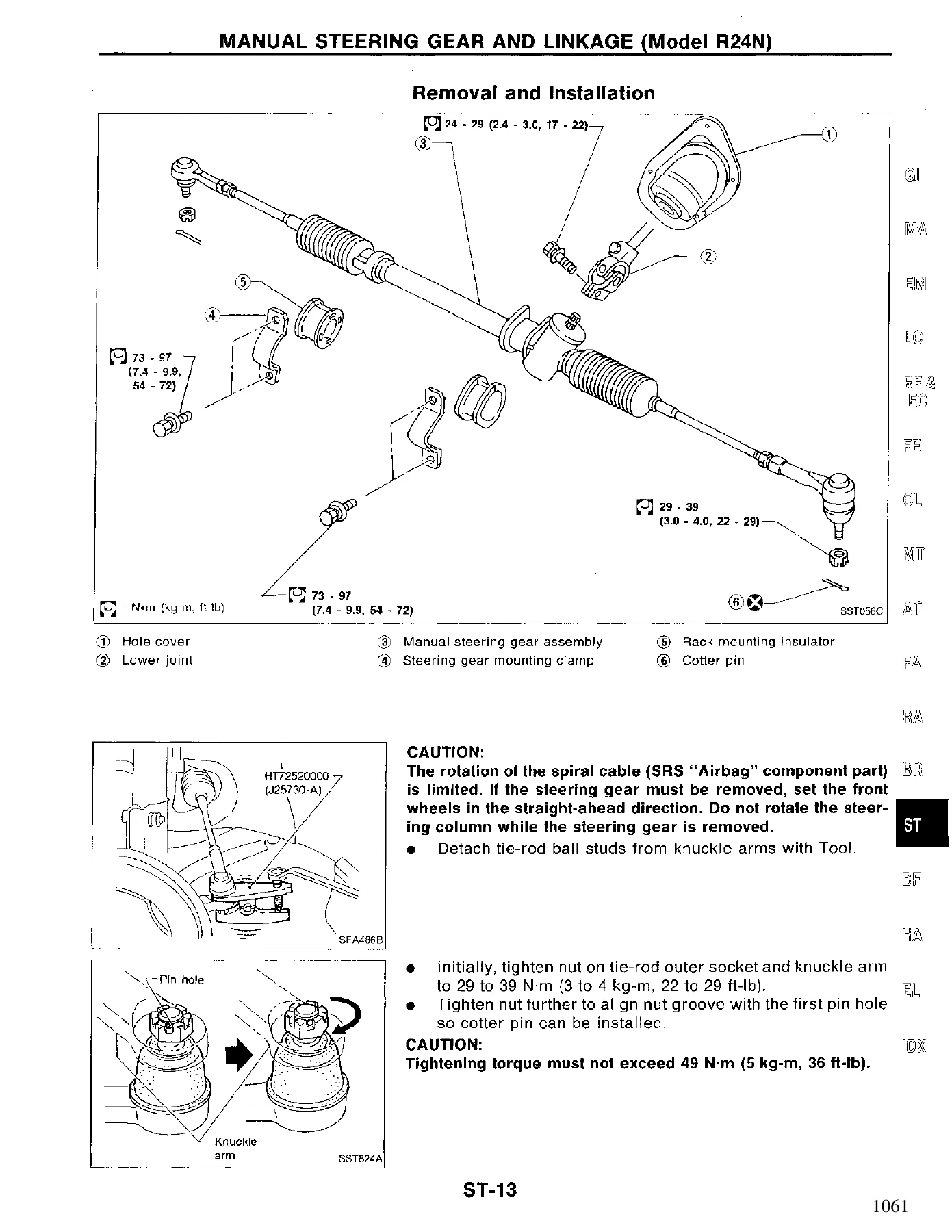 1994 Nissan Sentra Workshop Manual - Steering, Body, HVAC & Electrical Systems PDF - Image 2