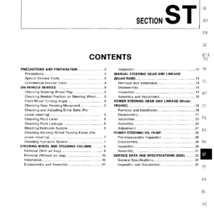 1994 Nissan Sentra Workshop Manual - Steering, Body, HVAC & Electrical Systems PDF