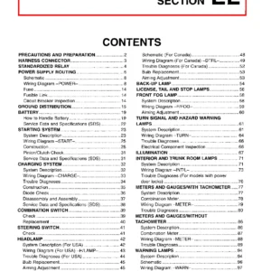 1998 Nissan Sentra Electrical System Repair Manual - Section EL PDF Download