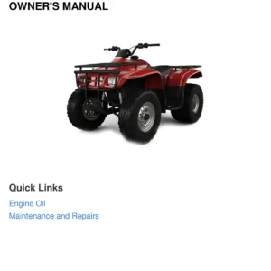 2001 Honda TRX250 FourTrax Recon Owner's Manual PDF - Complete ATV Guide