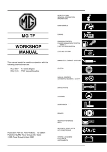 2002-2005 MG TF Workshop Service Manual - 1.6 & 1.8 K16 Engine Repair Guide