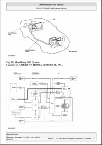 2003-2005 Honda Civic Hybrid IMA System Service Manual - High Voltage Hybrid Repair Guide