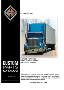2005 International 5600i 6X4 Custom Parts Catalog - Chassis 6J300113 Illustrated PDF