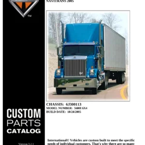 2005 International 5600i 6X4 Custom Parts Catalog - Chassis 6J300113 Illustrated PDF