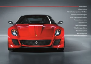 2011 Ferrari 599 GTO Owners Manual - US and Canada Edition