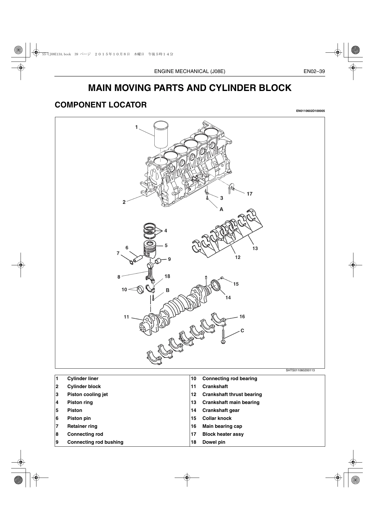 2017 Hino J08E-VB J08E-WU Engine Workshop Manual - S5-UJ08E13A - Image 3