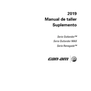 2019 Can-Am Outlander Outlander MAX Renegade Manual de Taller Suplemento PDF Español