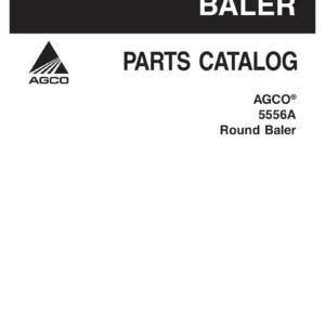 AGCO 5556A Round Baler Parts Catalog PDF - 700730558B Exploded Views and Part Numbers