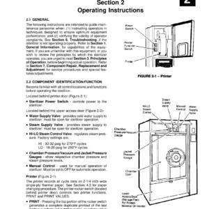 AMSCO Eagle 3000 Series Medium Sterilizers Maintenance Manual - Gravity & Vacamatic - P-764322-695