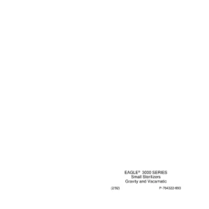 AMSCO Eagle 3000 Small Sterilizers Maintenance Manual - Gravity & Vacamatic P-764322-693