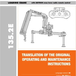 ATLAS 135.2E ABITRON Loading Crane Operating and Maintenance Instructions Manual - PDF