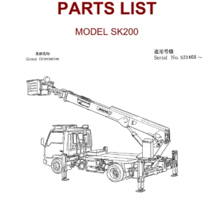 Aichi SK200 Aerial Platform Parts List 220695 PDF - Serial 521468 and Up