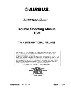 Airbus A319/A320/A321 Trouble Shooting Manual TSM - TACA International Airlines Revision 54 PDF Download