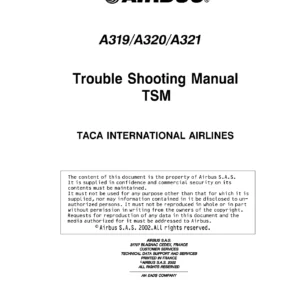 Airbus A319/A320/A321 Trouble Shooting Manual TSM - TACA International Airlines Revision 54 PDF Download