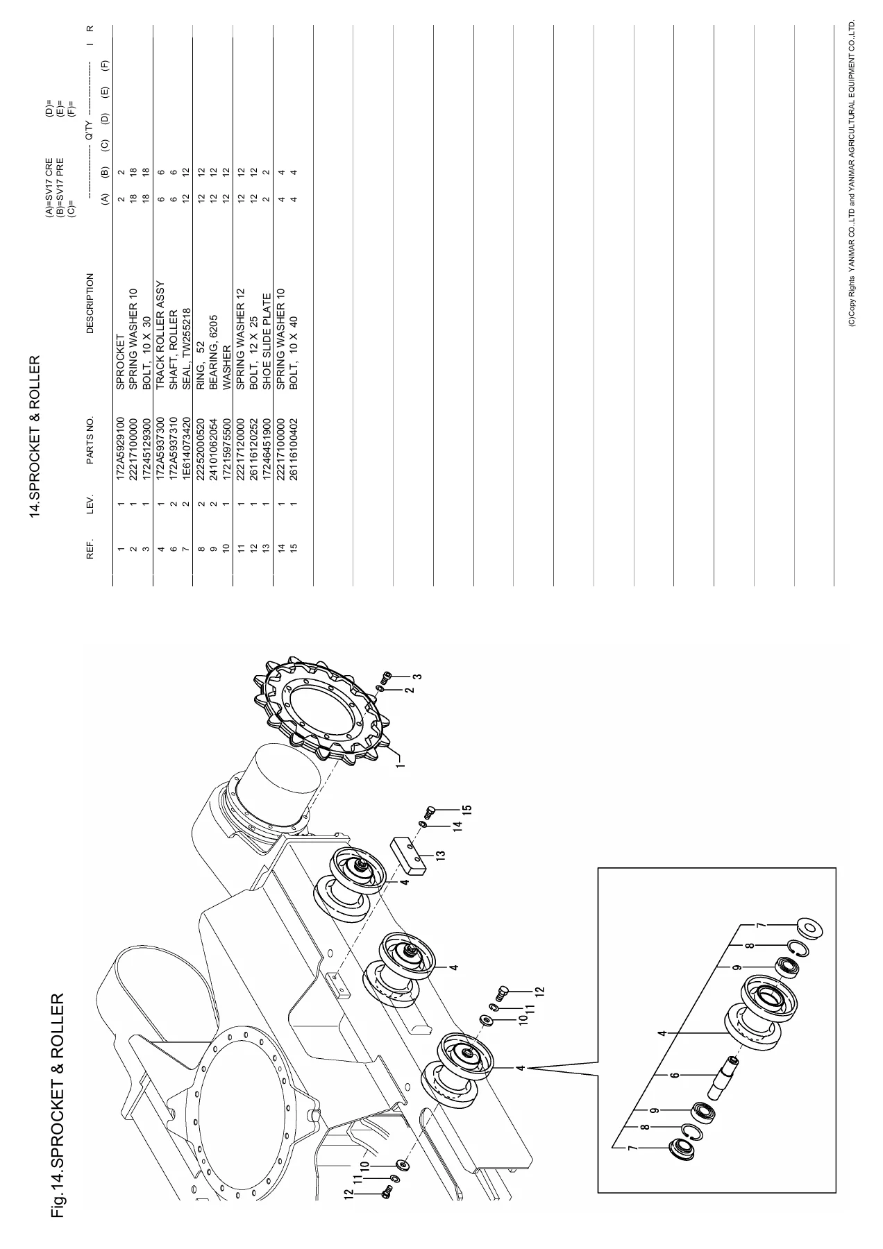 Ammann Yanmar SV17 Ex Crawler Backhoe Parts Catalog 2006 - PDF Download - Image 3