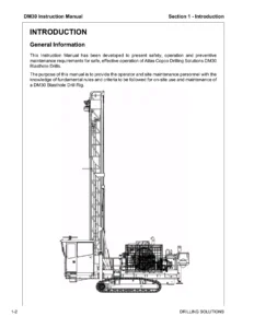 Atlas Copco DM30 Blasthole Drill Instruction Manual 2010 - Operator & Maintenance Guide PDF