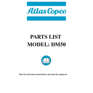 Atlas Copco DM50 Parts List Manual Serial 4119 - Illustrated Parts Catalog PDF Download