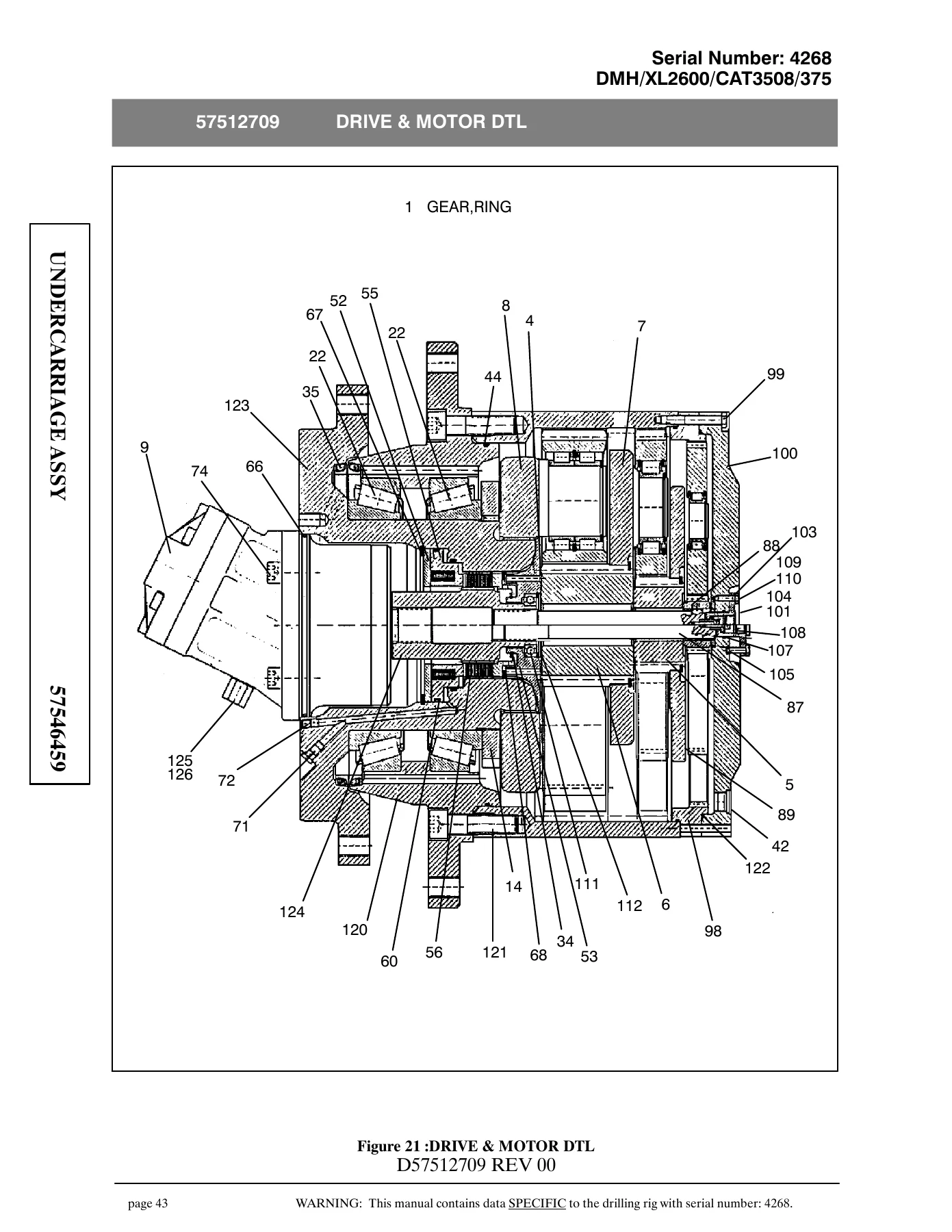 Atlas Copco DMH DM-H Drill Parts Manual - Serial 4268 CAT3508/375 PDF - Image 3