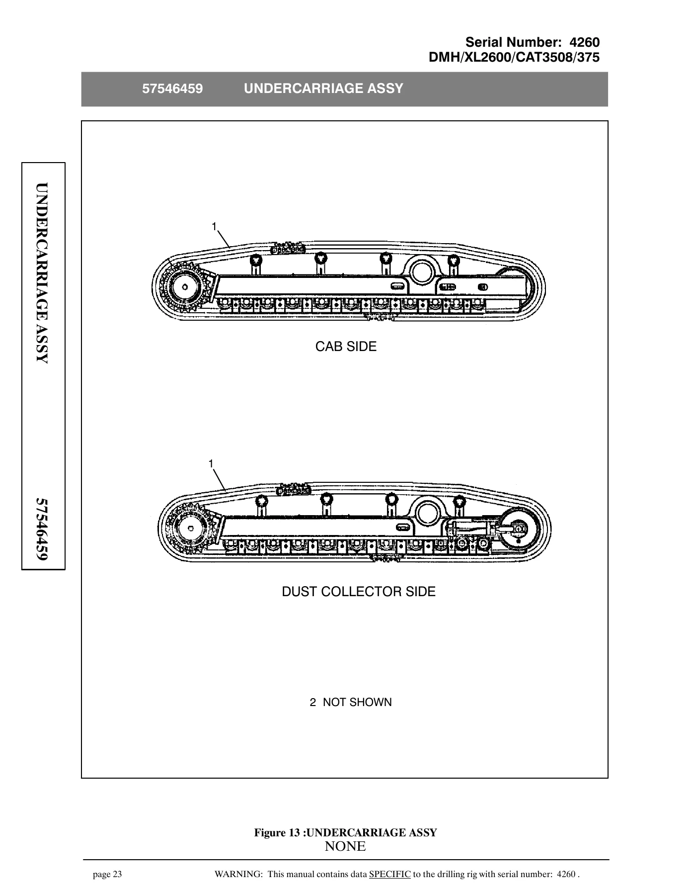 Atlas Copco DMH XL2600 Parts Manual - CAT3508 CAT375 Undercarriage Serial 4260 PDF - Image 2