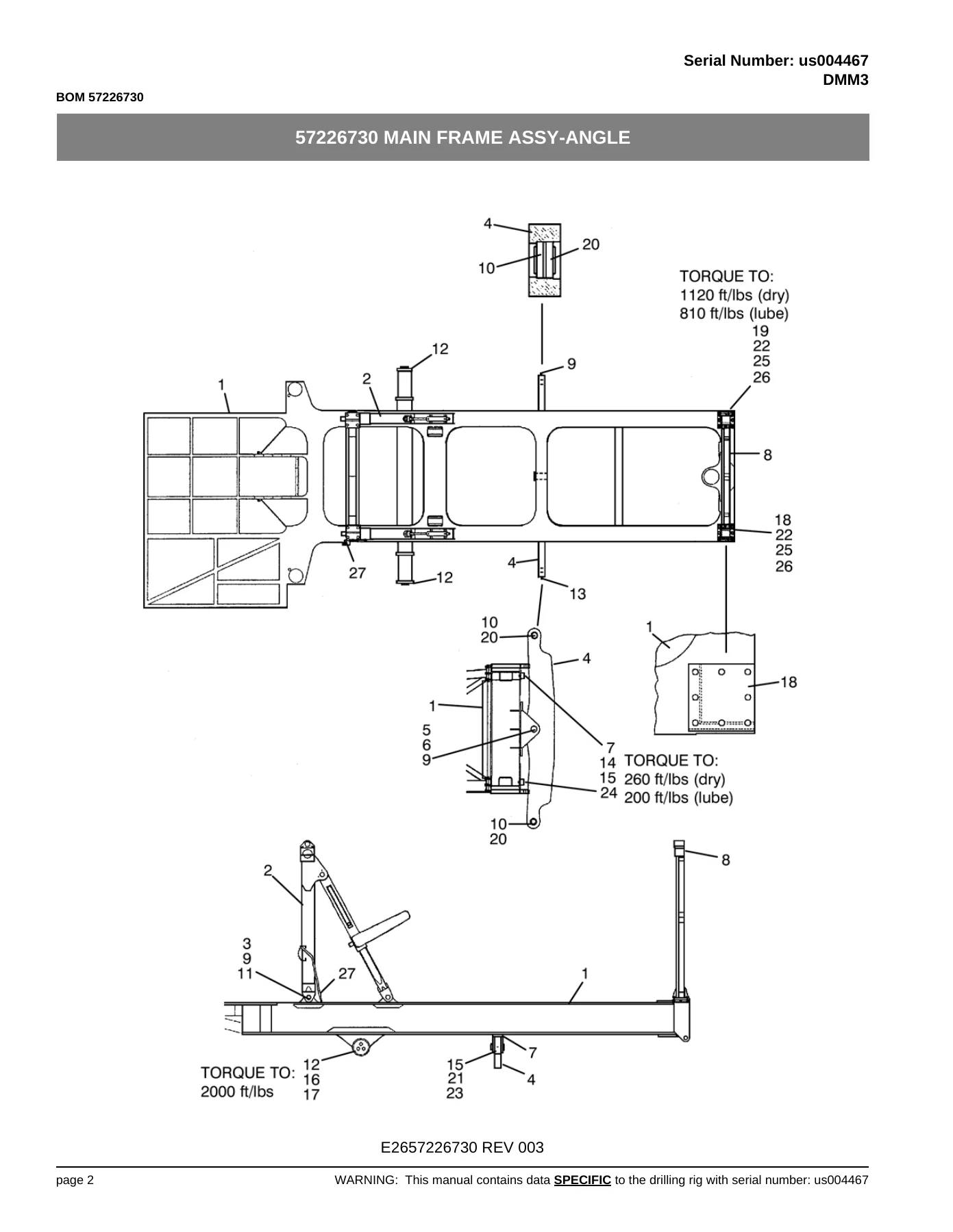 Atlas Copco DMM3 Parts Manual - Serial US004467 Illustrated Parts Catalog PDF - Image 2