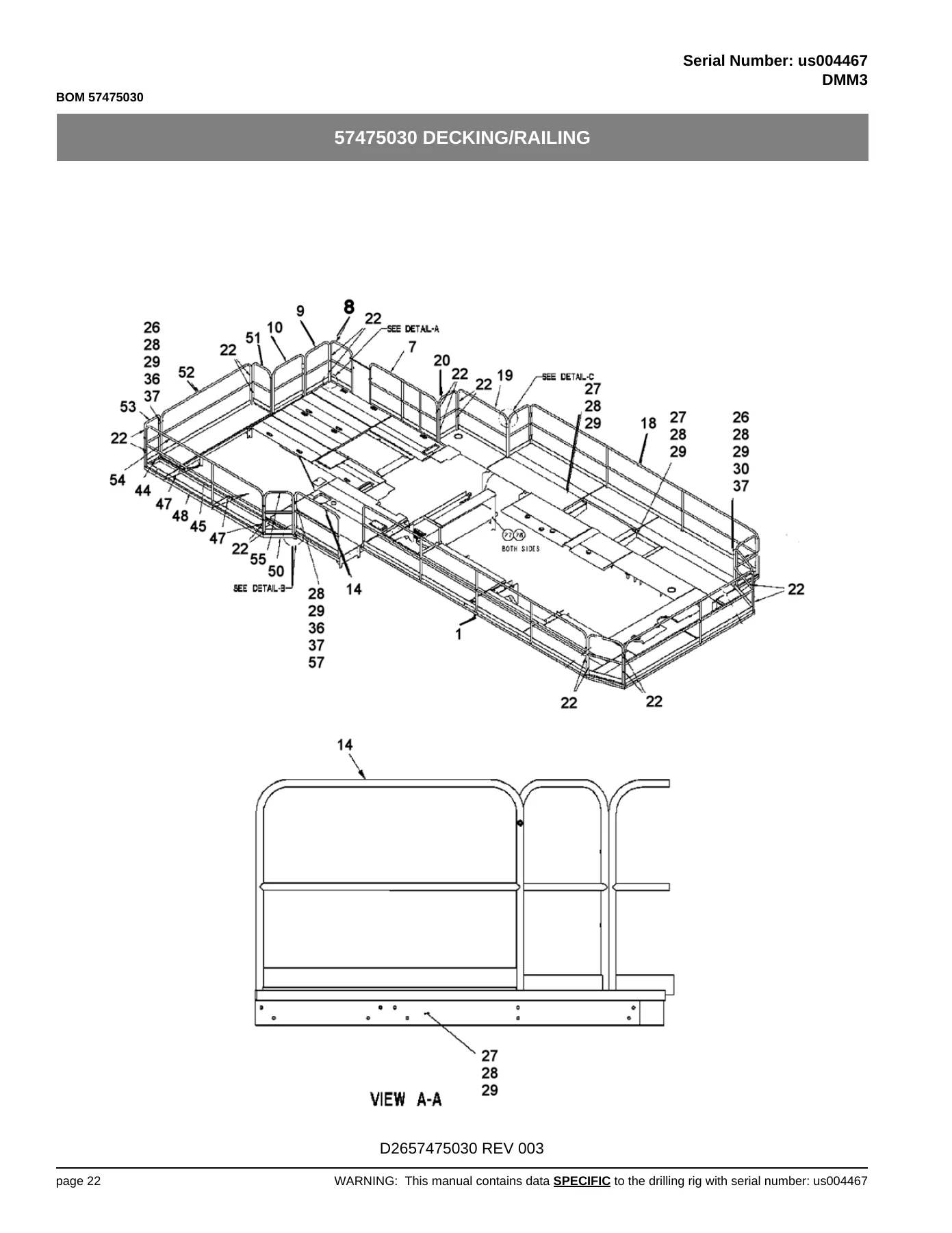 Atlas Copco DMM3 Parts Manual - Serial US004467 Illustrated Parts Catalog PDF - Image 3