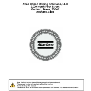 Atlas Copco DMM3 Parts Manual - Serial US004467 Illustrated Parts Catalog PDF