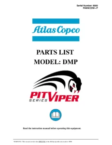 Atlas Copco DMP Pit Viper Series Parts List Manual - Serial 8000 PDF