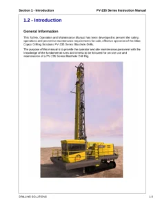 Atlas Copco PV-235 Series Blasthole Drill Safety, Operation and Maintenance Manual