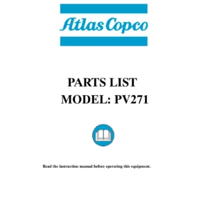 Atlas Copco PV271 Drill Parts Manual - Serial 4355 Parts Catalog PDF Download
