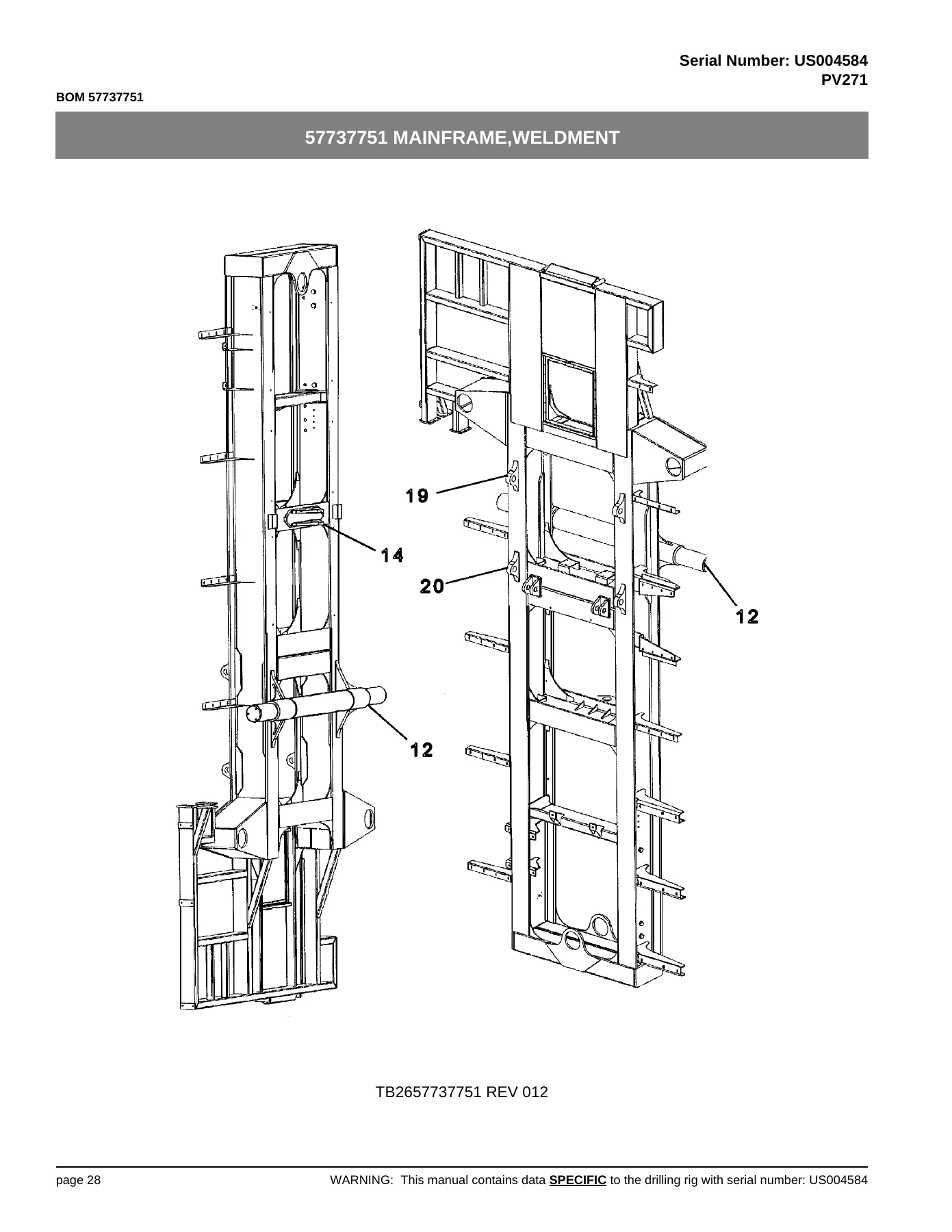 Atlas Copco PV271 Pit Viper Parts Book - Serial US004584 PDF - Image 2