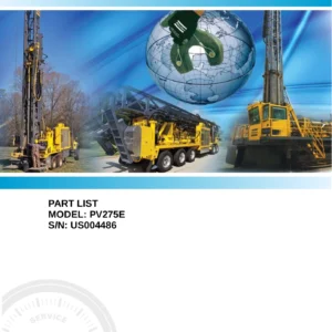 Atlas Copco PV275E Parts List Manual - Serial US004486 PDF Download