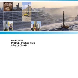 Atlas Copco PV351E RCS Drilling Rig Parts Manual - Serial US008068 PDF
