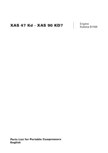 Atlas Copco XAS 47 Kd & XAS 90 KD7 Parts List Manual - Spare Parts Catalog PDF