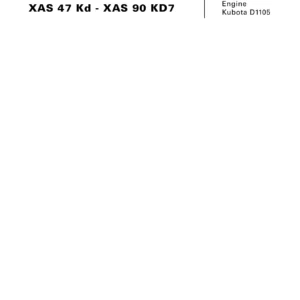 Atlas Copco XAS 47 Kd & XAS 90 KD7 Parts List Manual - Spare Parts Catalog PDF