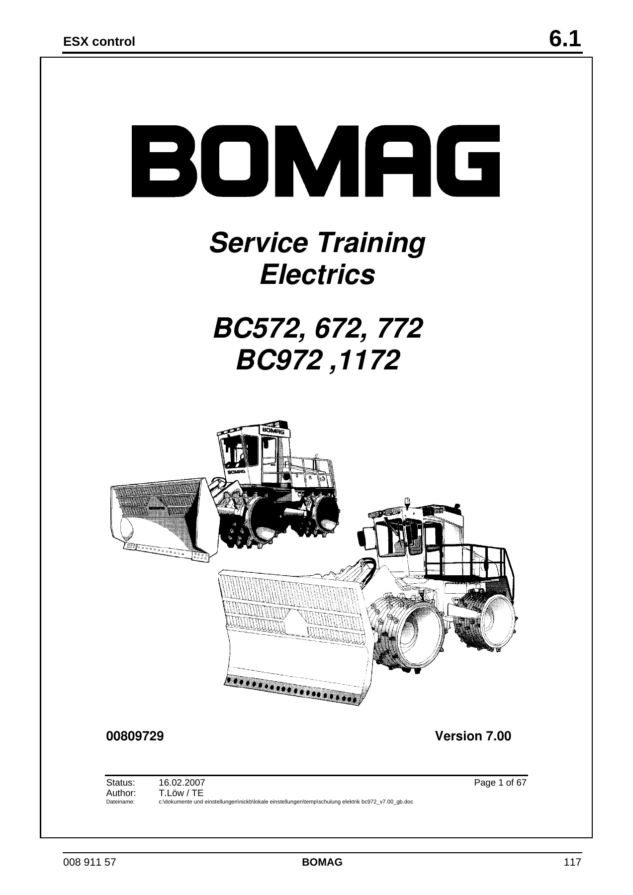 BOMAG BC 972 RB-2 & BC 1172 RS-2 Sanitary Landfill Compactor Service Manual – 934-Page Workshop Repair PDF - Image 3