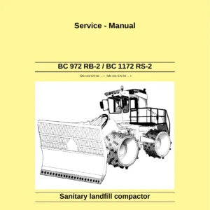 BOMAG BC 972 RB-2 & BC 1172 RS-2 Sanitary Landfill Compactor Service Manual – 934-Page Workshop Repair PDF