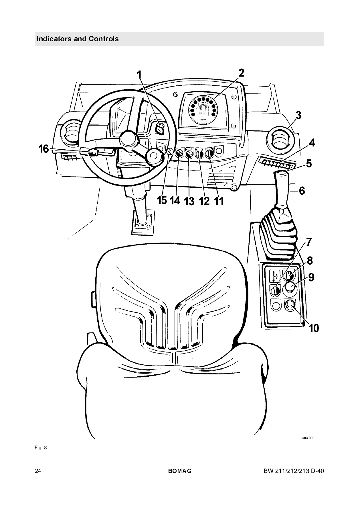 BOMAG BW 211 212 213 D-40 Single Drum Roller Service Training Manual & Circuit Diagrams - Image 3