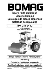 BOMAG BW 211 D-40 Spare Parts Catalogue - Illustrated Parts Manual PDF