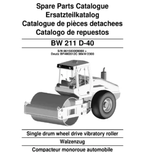 BOMAG BW 211 D-40 Spare Parts Catalogue - Illustrated Parts Manual PDF