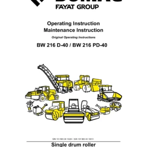 BOMAG BW 216 D-40 / BW 216 PD-40 Tandem Roller Operating and Maintenance Instructions Manual