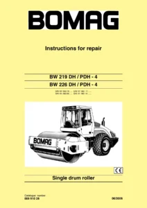BOMAG BW 219 BW 226 DH-4 PDH-4 Single Drum Roller Repair Instructions Manual - PDF Download