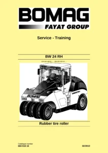 BOMAG BW 24 RH Service Training Manual PDF – Pneumatic Tire Roller Repair, Hydraulics & Wiring Diagrams