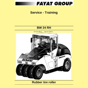 BOMAG BW 24 RH Service Training Manual PDF – Pneumatic Tire Roller Repair, Hydraulics & Wiring Diagrams