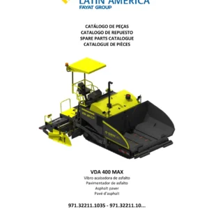 BOMAG VDA 400 MAX Asphalt Paver Spare Parts Catalog PDF - Complete Parts Manual