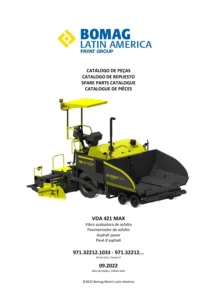 BOMAG VDA 421 MAX Asphalt Paver Parts Catalog PDF Download - Multilingual Spare Parts Manual