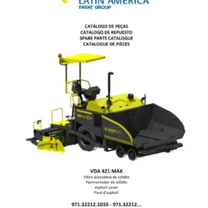 BOMAG VDA 421 MAX Asphalt Paver Parts Catalog PDF Download - Multilingual Spare Parts Manual