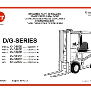 BT C4D150 C4D180 C4D200 & C4G150 C4G180 C4G200 Forklift Spare Parts Catalogue - PDF Download