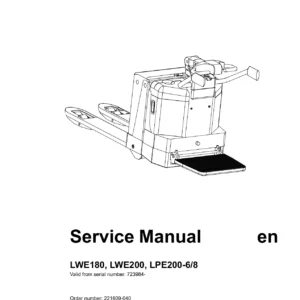 BT LWE180 LWE200 LPE200-6/8 Service Repair Manual 2004 - PDF Download