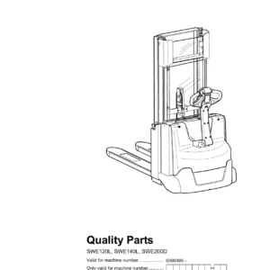 BT SWE120L, SWE140L & SWE200D Parts Catalogue 7510535 – Electric Truck Spare Parts Manual PDF