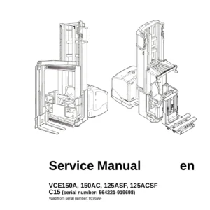 BT VCE150A VCE150AC VCE125ASF VCE125ACSF Service Manual 2008 - T Code 712 713 Workshop Repair PDF